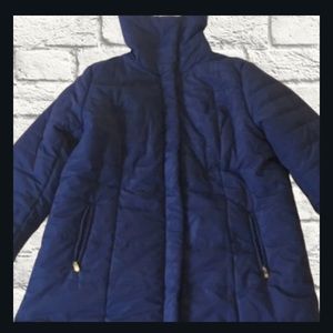 🌹❄️Dennis Basso blue puffer jacket SZ LP!